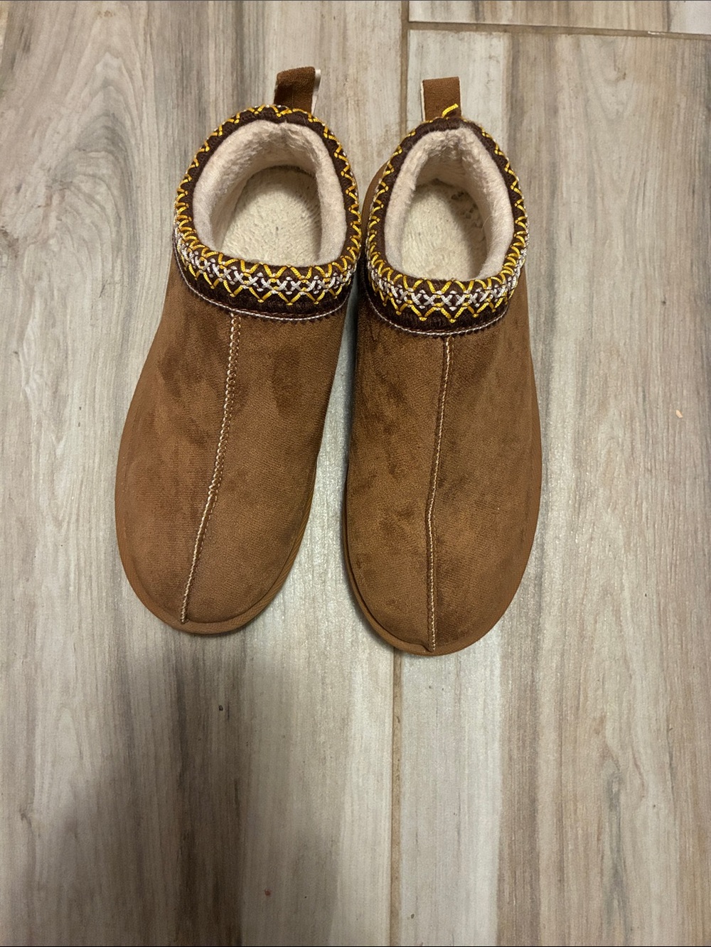 Women’s Brown Slip-On Suede Shoes